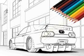 It is the car of this brand that many riders ride, demonstrating incredible power and high speed. Free Car Colouring Pages Downloads Of Ferrari F40 Toyota Supra Nissan Gt R And More
