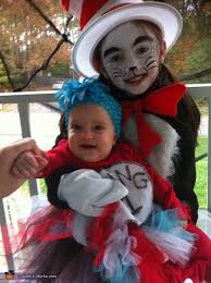 Since she was going to run around at the event, i had to keep the costume simple. Cat In The Hat And Thing 1 Costume Diy Costumes Under 35