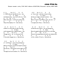 Abide With Me Chord Chart Southtown Guitar
