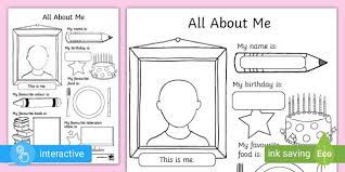 Skip counting by 2s, 5s, and10s. All About Me Worksheet Preschool Printable Activity