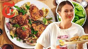 Alison Roman S One Pan Chicken With Artichokes Nyt Cooking Youtube Nyt Cooking Chicken Artichoke Recipes Yummy Chicken Recipes
