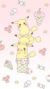 Kawaii Wallpaper Wallpaper Picachu En 2020 Avec Images Dessin Pikachu Dessin Kawaii Animaux Dessin Kawaii