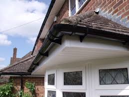 Soffit & fascia replacement or repair. Installation Of Black Pvc Guttering And White Upvc Barge Boards Fascias And Soffits To A 1930 S Home In Walton On Thames Surrey Homefront Roofline Surrey Ltd