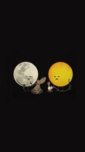 Moon Sun Mobile9 Funny Illustration Funny Doodles Cute Puns