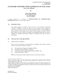 In malaysia, adjudication may only be commenced by the person who claims to be entitled to progress payments for works done and/or services rendered under a construction contract. Pdf Standard Construction Contracts In Malaysia Issues And Challenges Ck Oon Co Advocates And Solicitors Standard Construction Contracts In Malaysia Issues And Challenges By Chee Kheng Oon Academia Edu