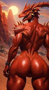 1girls 2023 ai generated anthro ass ass focus back muscles big  ass completely nude completely nude female dragon female female only horned  female horned humanoid horns muscular muscular anthro