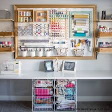 Learn how to organize your craft room with all the crafty organization ideas found here! Check Out This Colorful And Organized Craft Room Makeover With A Giant Pegboard And Get Inspired By Dozens Craft Room Design Craft Room Organization Craft Room