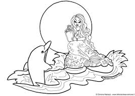 Coloring Page Mermaid With Dolphin Img 12413 Dolphin Coloring Pages Coloring Pages Memorial Day Coloring Pages