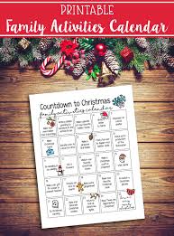 Christmas Activities Calendar For Families Printable Kids Advent Calendar Christmas Countdown Calendar Family Holiday Activity Ideas Advent Calendars For Kids Christmas Countdown Calendar Christmas Activities