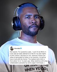 Frank Ocean responded to this IG post disputing the concept of a long lost  album titled 'Look At Us, We're In Love.' While it did seem like Frank was  preparing to drop