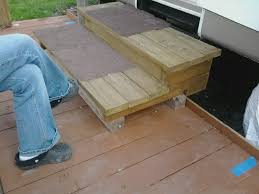 Rv Net Open Roads Forum Fifth Wheels Building Wood Steps For Outside Of Fw Camper Steps Camping Decor Camping Camper