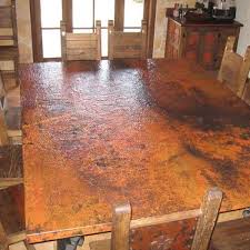 Rectangle Copper Table Top Sc Tbl Rc Sierra Copper Copper Table Copper Top Table Copper Sink Care