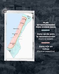 Al - 📰 The Guardian obtuvo documentos que revelan un plan respaldado por  el ejército de EE.UU. para dividir Gaza en dos zonas. 🟢 La "Zona Verde":  Al este de la línea