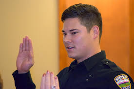 Congratulations to the newest member of the Windsor Police Department,  Officer Nick Romito. Romito's swearing-in ceremony was held yesterday  afternoon in the Town Hall Board Chambers where he vowed to join his