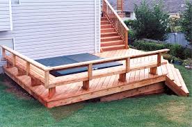 want to build a deck around your hot tub but don t know where to start look at this example of a deck nested a hot tub deck sunken hot tub hot