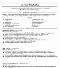 Our company is looking for a videographer to join our team. Videographer Editor Resume Example Editor Resumes Livecareer
