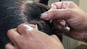 It can look wonky if your natural hair is shorter (4 or less) or if the stylist doesn't apply it to compensate for your hair's thickness. Braidless Sewn In On Short Hair With Nylon Thread Youtube