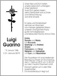 Guarino has also served as founding chairman of the board of boy's and girl's town of new york, president of the west point society of new york. Traueranzeigen Von Luigi Guarino Trauer Marbacher Zeitung De