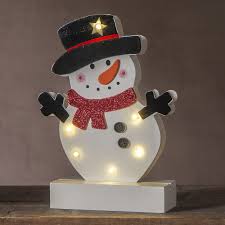 15 blanc pur + 1 flash usage intérieur/exterieur. Lampe Decorative Led Freddy Bonhomme De Neige Luminaire Fr