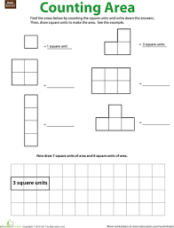 Geometry Counting Area Worksheet Education Com Area Worksheets Third Grade Math Worksheets Math Geometry Activities