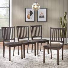 Follow along as we explain in detail the various designs, frame and seat materials, and style options available for modern dining room chairs. Shaker Dining Chairs Set Of 4 Espresso Walmart Com Walmart Com