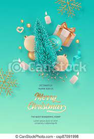 Christmas tree address labels (30 per page) print these festive address labels for your christmas cards or party invitations. Christmas Flyer Template Merry Christmas And Happy New Year Holiday Flyer Template Greeting Card With Christmas Tree And Canstock