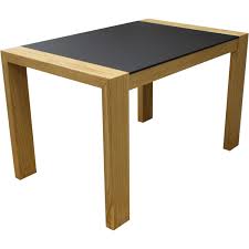 Cette table légèrement ovale repose sur deux pieds réunis par. Table Chene Et Fenix Avec Allonge Integree Perla