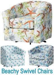 It's bright but warm, reminiscent of a white sand beach on a clear day. Coastal Upholstered Chairs In Beachy Nautical Fabrics In 2021 Florida Room Decor Upholstered Chairs Coastal Decor