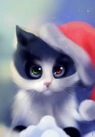 Merry Christmas By Pandanoid On Deviantart Cute Animal Drawings Animated Animals Cute Drawings