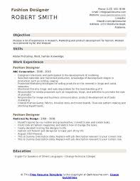 Fashion Designer Resume Samples Qwikresume