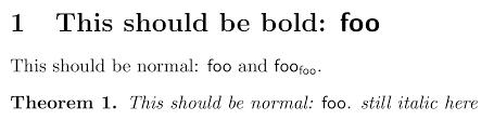 Text In Math Mode Inherit Bold But Not Italics Tex Latex Stack Exchange