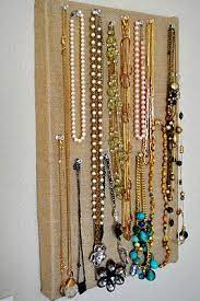 A Shoe Box Diy Diy Necklace Display Shoe Box Crafts Shoe Box Diy