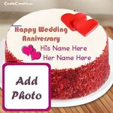 Special Couple Name Happy Wedding Anniversary Cake Wishes Photo Frame Edit In 2020 Anniversary Cake With Photo Happy Marriage Anniversary Cake Happy Anniversary Cakes