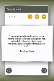Lagi nyari kata bijak dari penulis novel tere liye, berikut quotes kata kata bijak tere liye tentang islami, terbaru, rindu, cinta, lucu penulis indonesia yang terkenal tidak lain adalah tere liye, ia adalah pria kelahiran lahat, indonesia pada tanggal 21 mei 1979, yang sekarang berumur 40 tahun. Diary Motivasi Dan Kata Cinta Dlya Android Skachat Apk