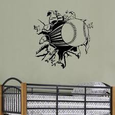 Hey I Found This Really Awesome Etsy Listing At Https Www Etsy Com Listing 124677521 Baseball Rip Through Wall Wall Decal Wall Art Wall Decals Art Wall Kids