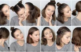 In this video i show you how to create 10 easy heatless hairstyles for back to school! School Cute Updos For Short Hair Bpatello