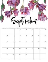 2020 Free Printable Calendar Floral Paper Trail Design Monthly Calendar Printable Calendar Printables September Calendar