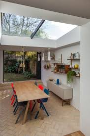 Verriere Interieure Pas Cher Sur Le Plafond Table En Bois Pour La Cuisine Contemporaine Cuisine Verriere Renovation Maison Maison