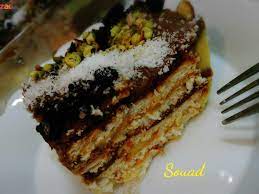 حلى الكاسترد بالبسكويت والشوكولاتة والطعم خيال زاكي food desserts recipes