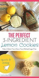The Perfect 3 Ingredient Lemon Cookies Quick Easy Healthy Lemon Cookies Dairy Free Recipes Gluten Free Snacks