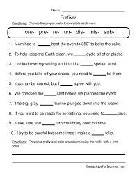 When autocomplete results are available use up and down arrows to review and enter to select. Prefix Fill In The Blank Worksheet Have Fun Teaching
