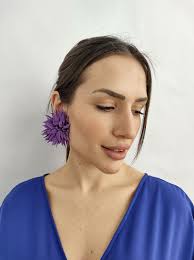 Earrings Purple