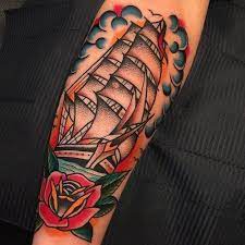 Done At Boldwillhold Tattoo Samuelebriganti Boldwillhold Boldwillholdfirenze Posttradtattoo Old School Tattoo Designs Ship Tattoo Traditional Tattoo