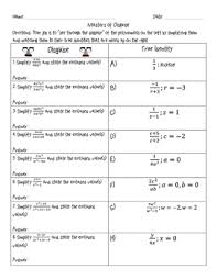 Involves multiplying one and two brackets, areas of rectangles, triangles and parts of circles. Simplifying Rational Expressions Worksheet By Peace Love Algebra