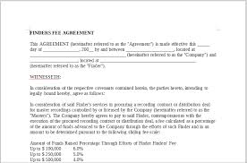 Jun 07, 2021 · pursuant to the terms of the finder's fee agreement, the parties have agreed, subject to the approval by the tsxv, to pay the finder a fee of 500,000 resulting issuer shares to be issued upon. Finders Fee Agreement Onlinemusiccontracts Com