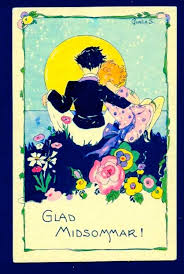 Midsommar är en högtid som firas kring sommarsolståndet. Glad Pask Midsommar Vykort Glad