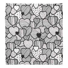 It's wonderful that, through the process of drawing and coloring, the learning about things around us does not only become joyful. Cute Black White Hearts Patterns Bandana Zazzle Com In 2021 Black And White Heart Heart Patterns Heart Doodle