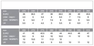 Mizuno Size Chart Women Www Studiozanolla Com