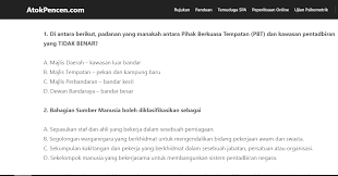 Ia adalah proses penting pihak spa untuk singkirkan calon pada peringkat awal, sebelum dipanggil untuk temuduga bagi jawatan yang dipohon selain menjalani beberapa ujian. Koleksi Contoh Soalan Terbaik Peperiksaan Online Spa Dan Psikometrik Jawatan Kosong Kerajaan Di Atokpencen Com