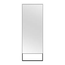 This self standing full length floor mirror offers a modern update to the classic leaner mirror; Black Metal Frame Free Standing Mirror 3 Sizes Luxe Mirrors